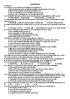 145 câu hỏi trắc nghiệm về Dao động cơ Vật lí lớp 12